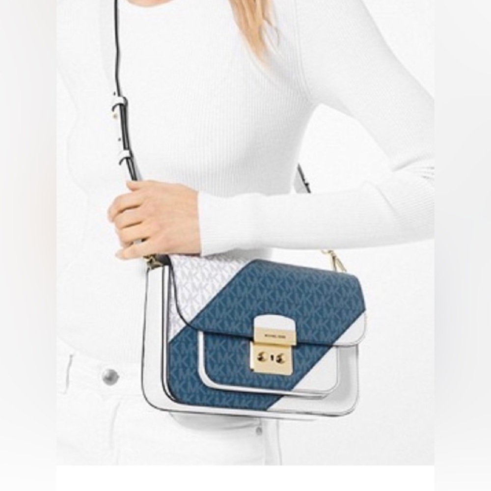 Michael Kors Sloan Editor two tone shoulder bag
